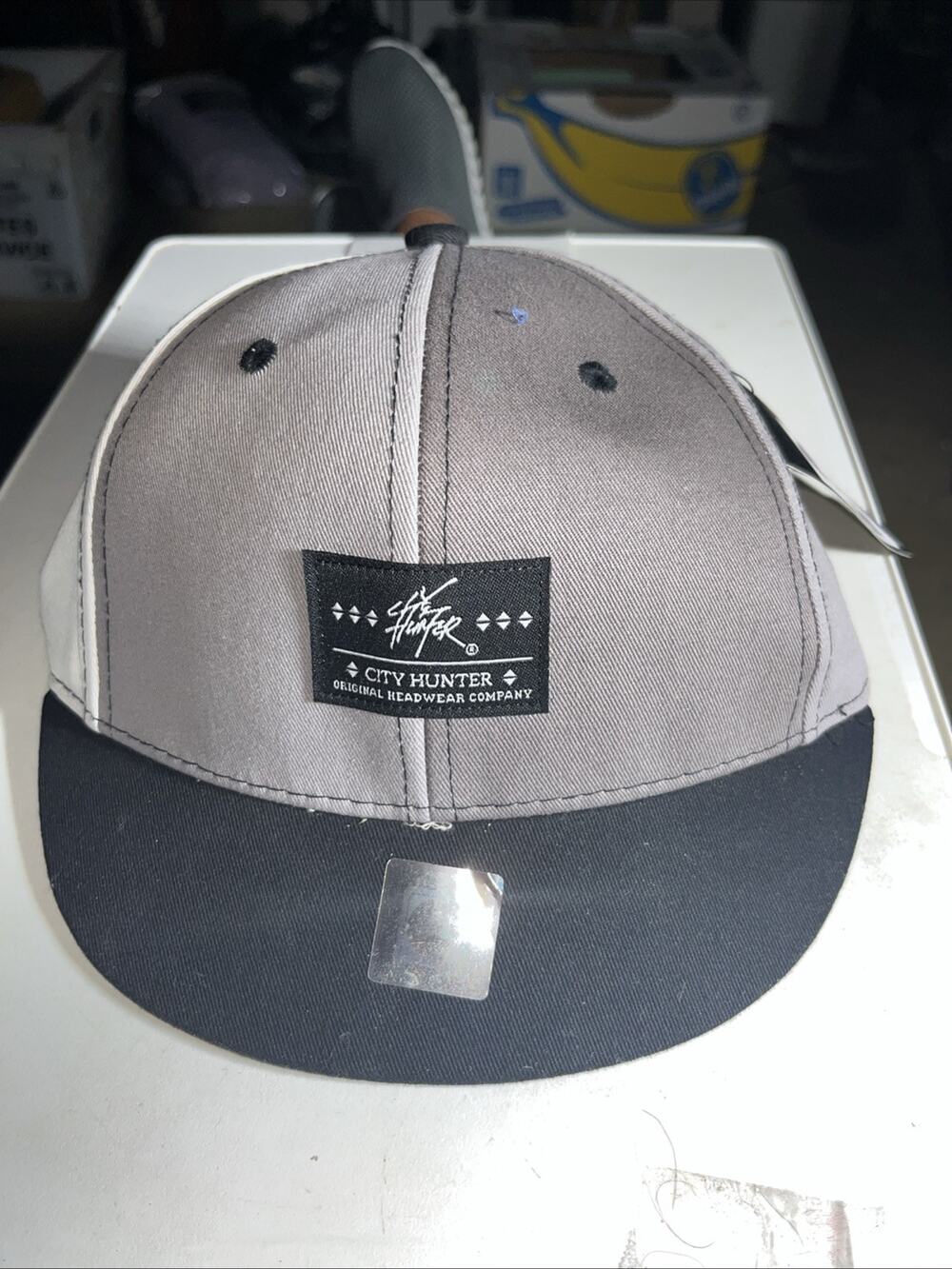 City Hunter hat,short bill new with tags OSFA.Multi Tone Gray&black Adjustable